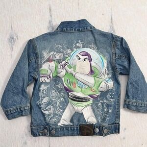Disney Pixar Toy Story Buzz Lightyear Denim Jacket Toddler 2T/3T XXS